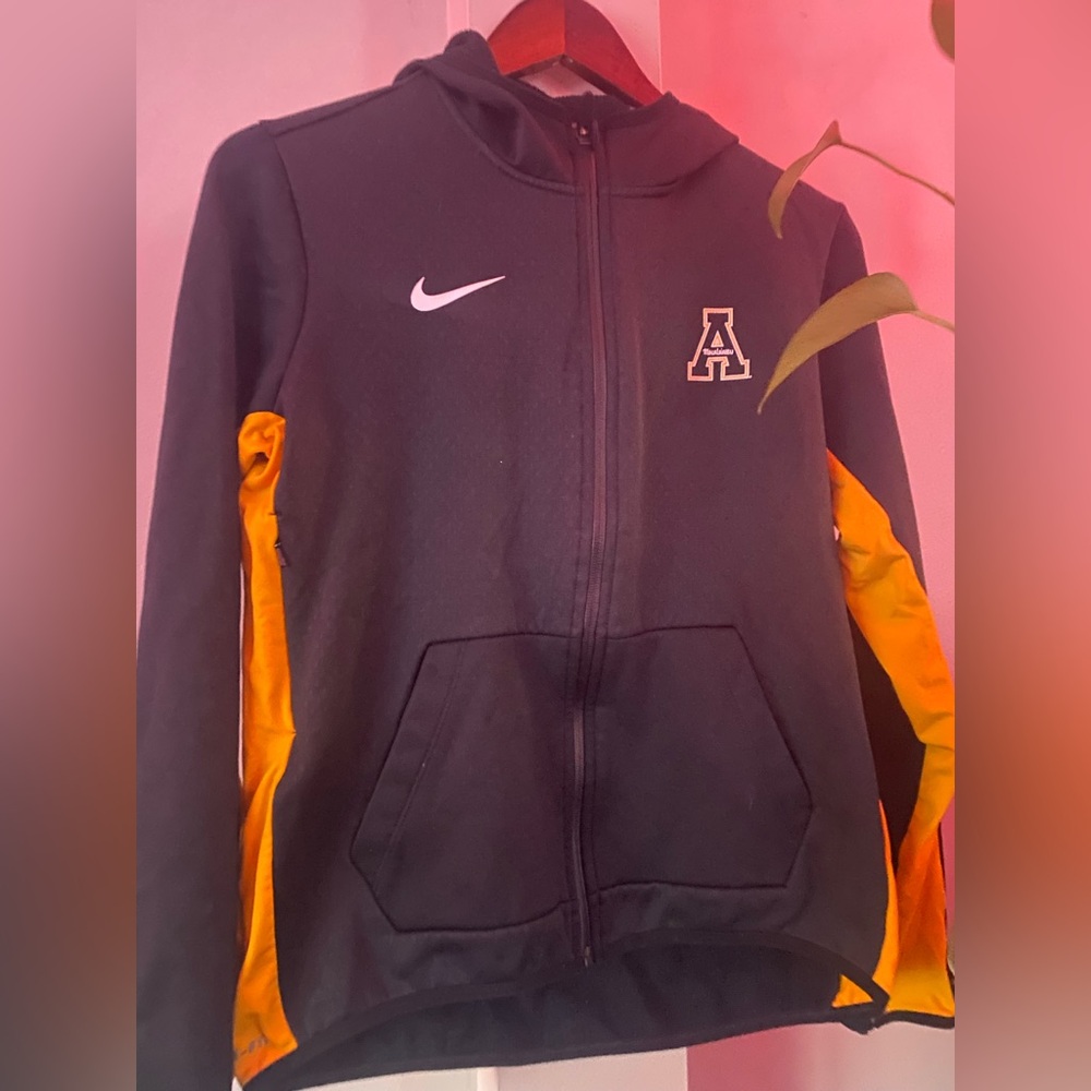 Nike zipper jacket, size medium. Good used condition. AppState.